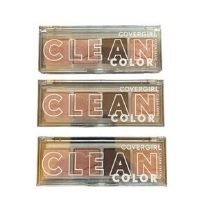 LOT Set of 3 Covergirl Clean Color Eyeshadow Palettes #232 Cool Berry NEW!